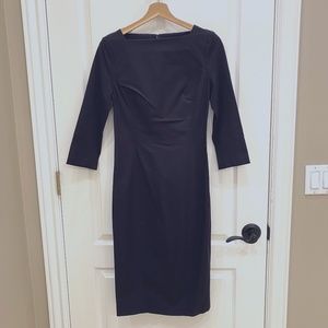 NWOT Banana Republic Midi Sleeve Sheath Dress Black Size 4 Tall